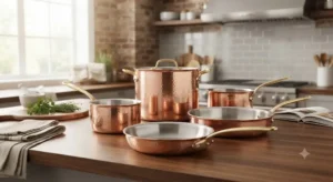 Batterie de cuisine professionnelle en cuivre pour une cuisson haut de gamme