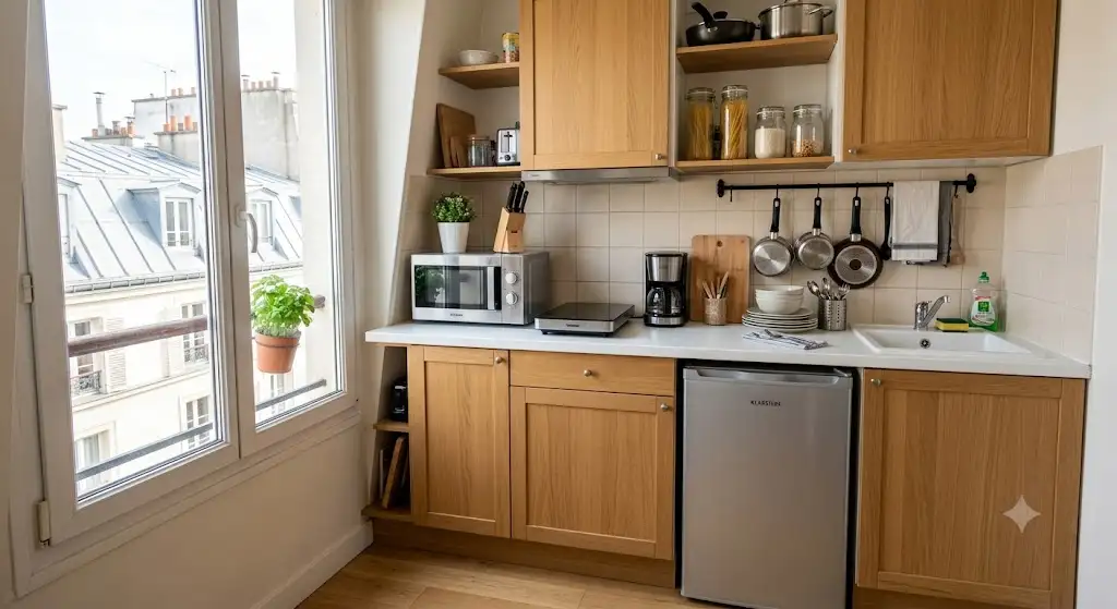 Cuisine moderne entièrement équiper sa cuisine à moins de 500 euros avec de l'électroménager essentiel.
