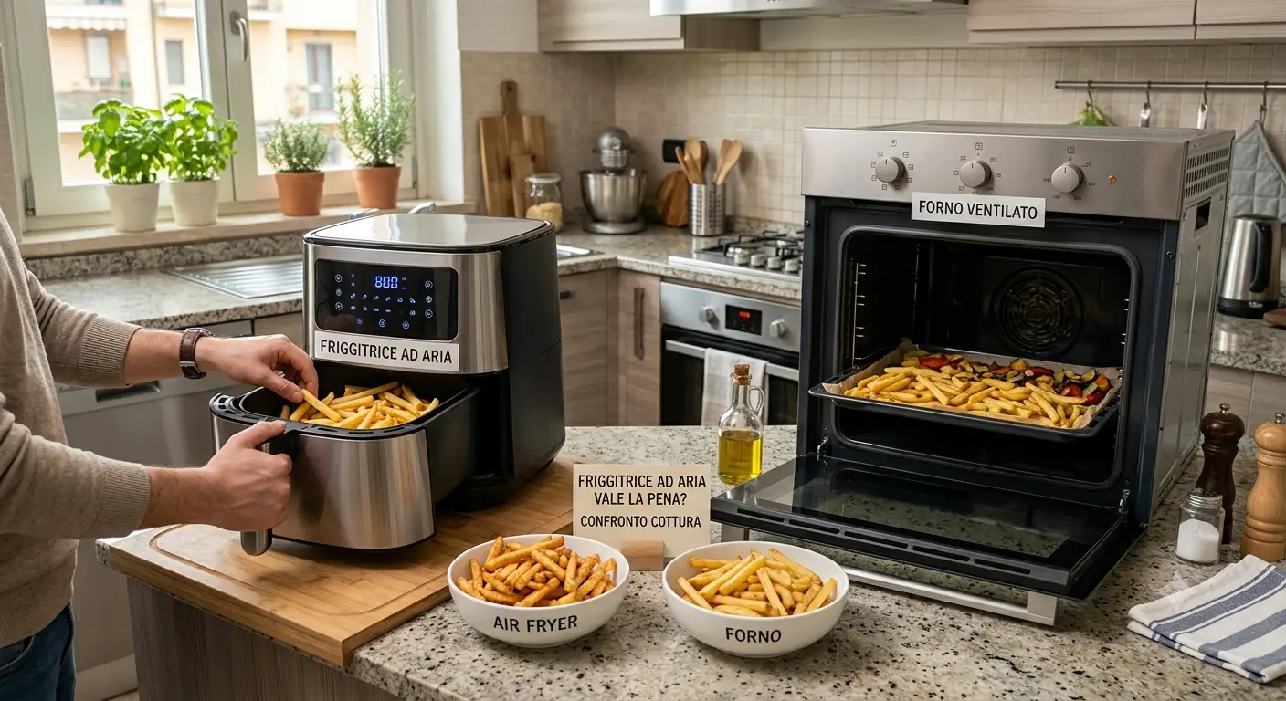 Valutazione se la friggitrice ad aria vale la pena rispetto al forno ventilato tradizionale per cucinare in casa