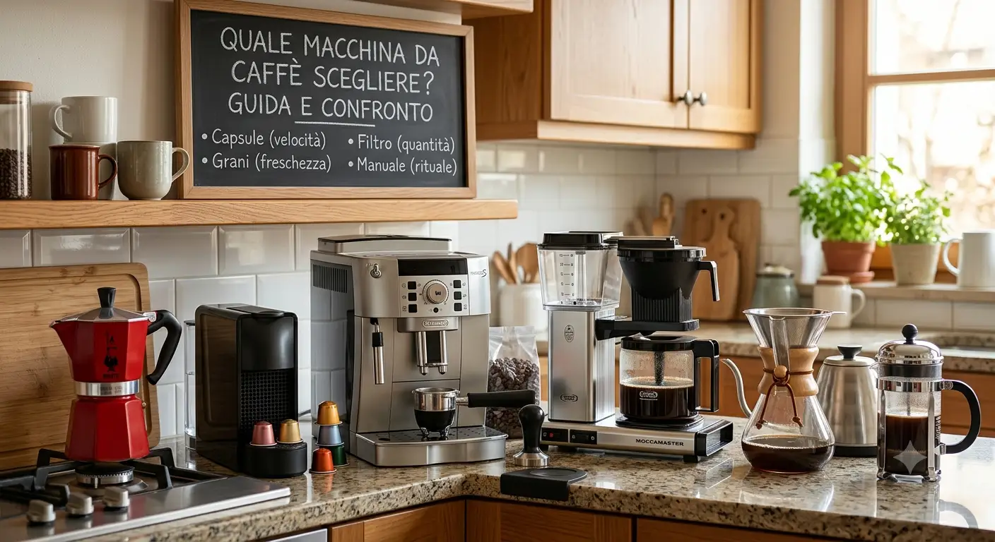 Panoramica dei diversi tipi per capire quale macchina da caffe scegliere in casa