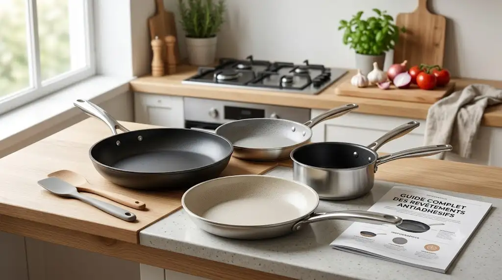 Guide complet des revêtements antiadhésifs pour poêles et casseroles de cuisine. (revêtements antiadhésifs guide complet)